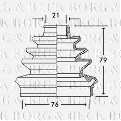 BORG & BECK bcb2143 -  Пыльник, приводной вал